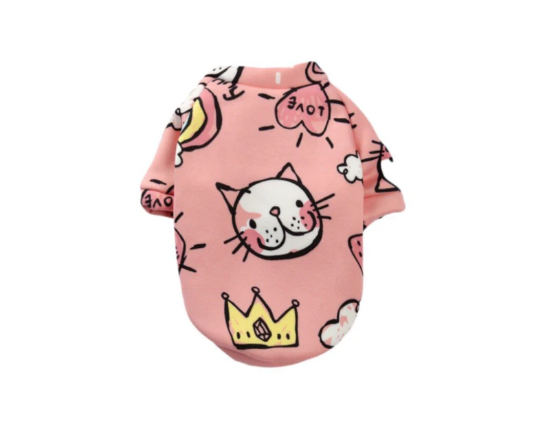 Puppy Pastels Sweater Dog Coat - Pink Cat