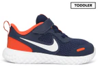Nike Toddler Revolution 5 Running Shoes - Midnight Navy/White/Orange