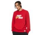 Nike Men's MJ Jumpman French Terry Crew - Gym Red