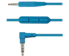 REYTID Audio Cable Compatible with Bose OE2 OE2i SoundTrue Headphones with Inline Remote, Volume Control and Microphone - Blue - Compatible with - Blue