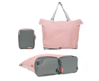 KOELE Shopper Bag Tote Bag Foldable Travel Laptop Grocery KO-DUAL - Pink