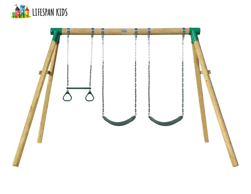 Lifespan Kids 340x220x238cm Wesley Double Swing w/ Trapeze