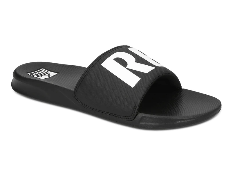 Reef Men's One Slide Sandals - Black/White