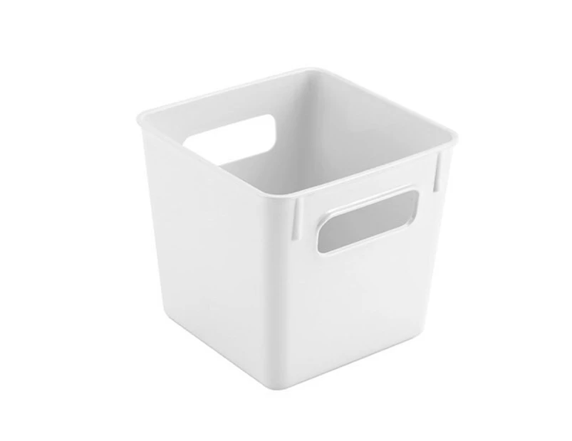 WHITE STORAGE BINS [12 Pack] 15x15x15cm Home Plastic Organiser