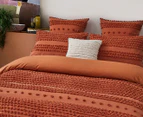 Gioia Casa Tufted Bed Quilt Cover Set - Terracotta