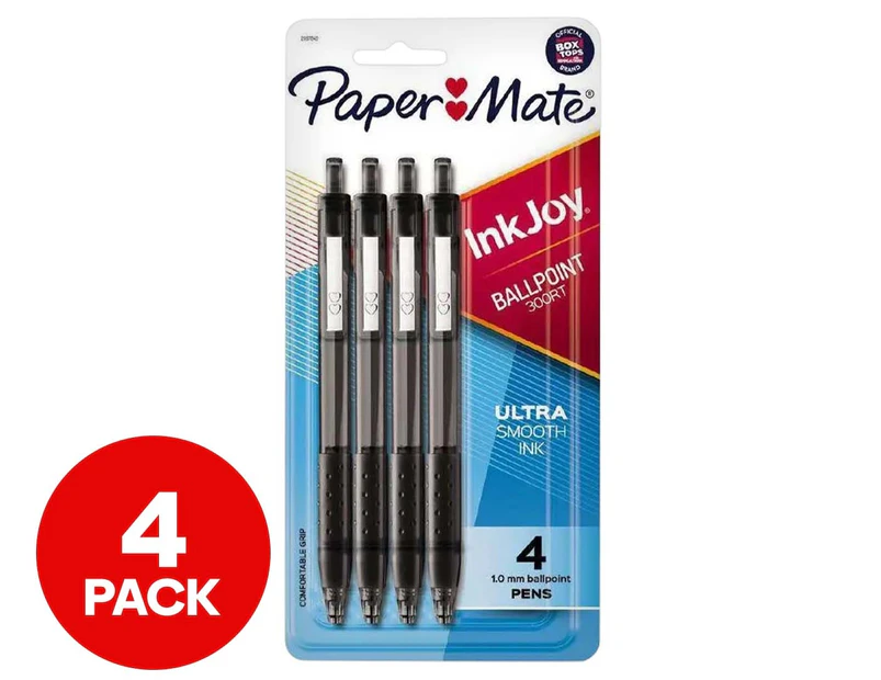 Paper Mate InkJoy Ballpoint Pens 4-Pack - Black