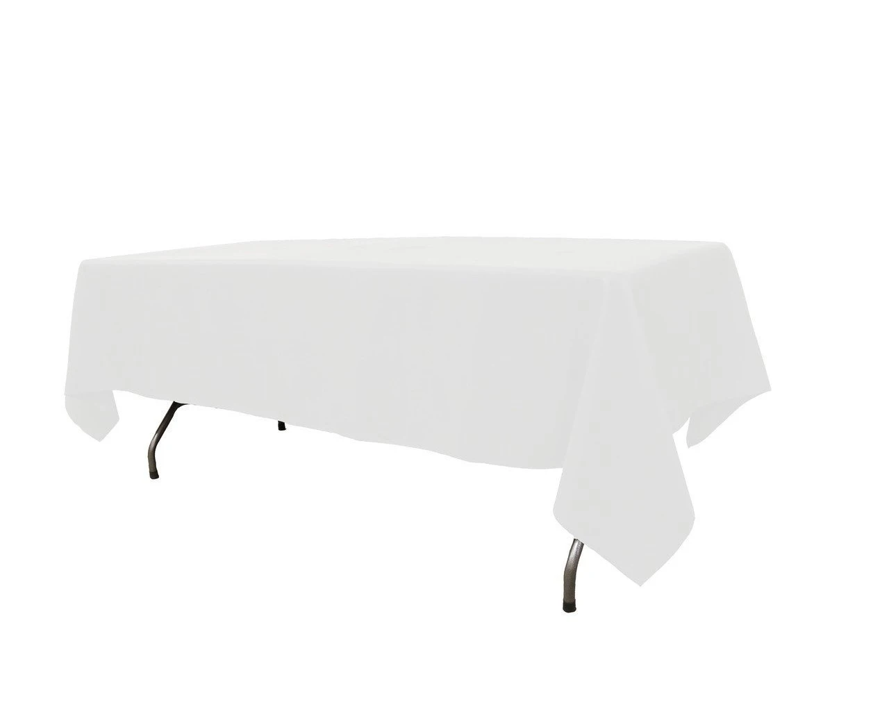 (150cm  W x 260cm  L, White) - Your Chair Covers - Rectangular Premium Polyester Tablecloth - 150cm x 260cm - White