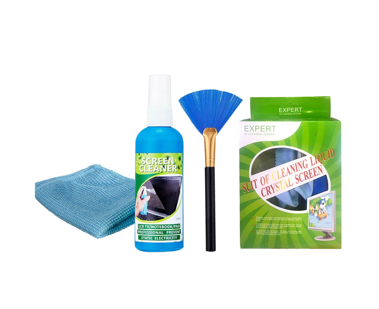 Laptop LCD Display Screen TV Plasma Monitor Cleaning Kit 3in1 Cleaner