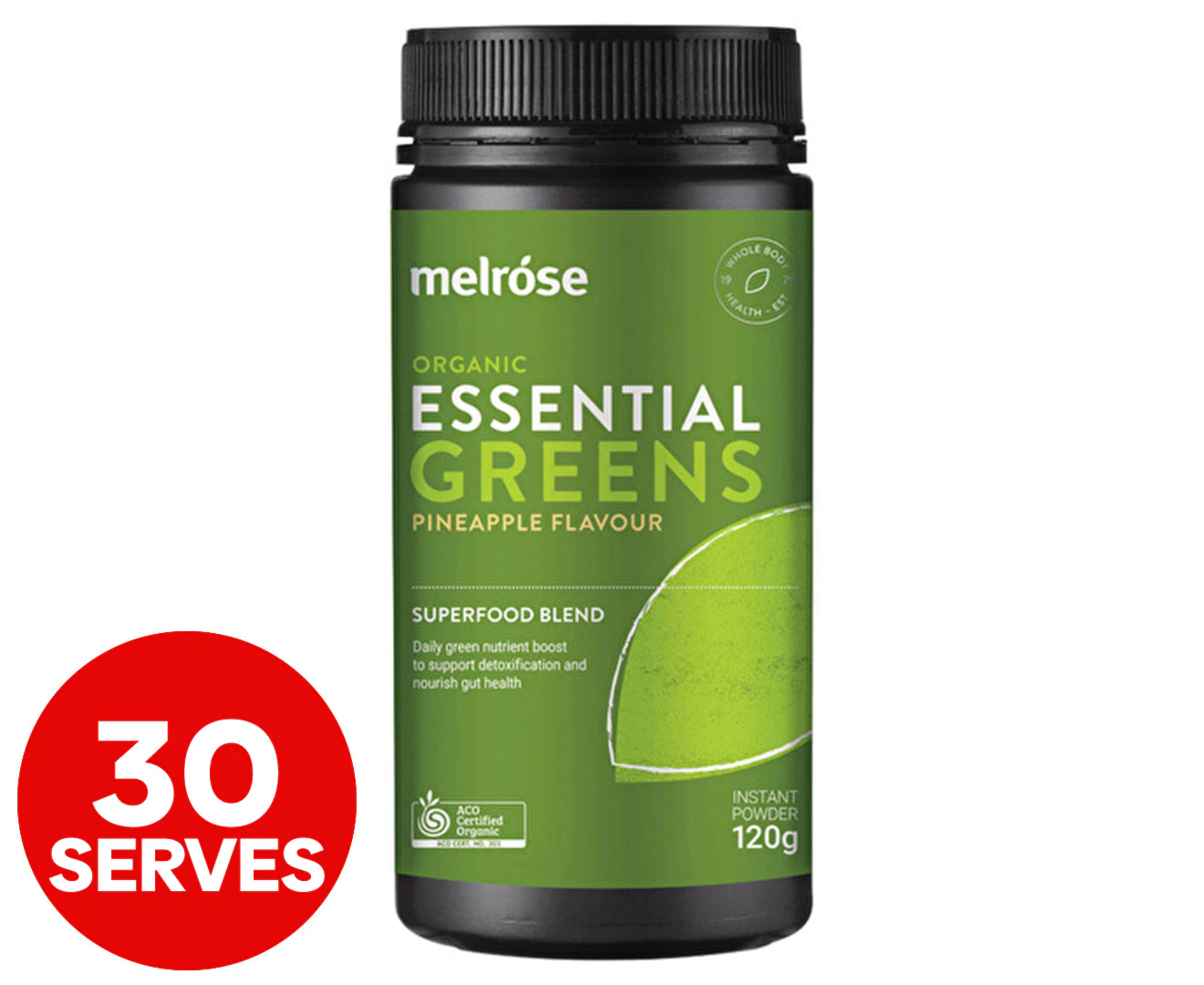 Melrose Organic Essential Greens Pineapple 120g