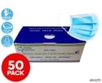 Medical industries 3 Ply Disposable Protective Face Masks 50-Pack - Blue 1