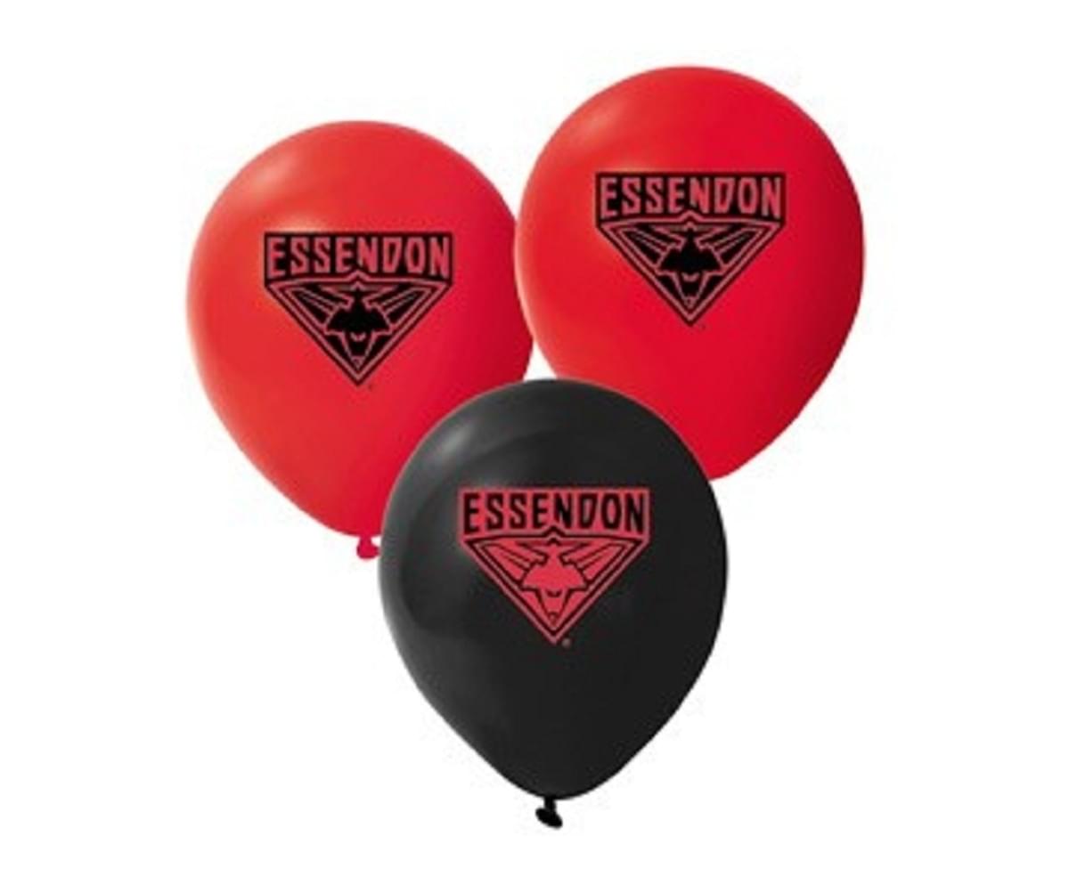 AFL WESTERN BULLDOGS LATEX BALLOONS PACK OF 25 AFL PARTY DECORATIONS