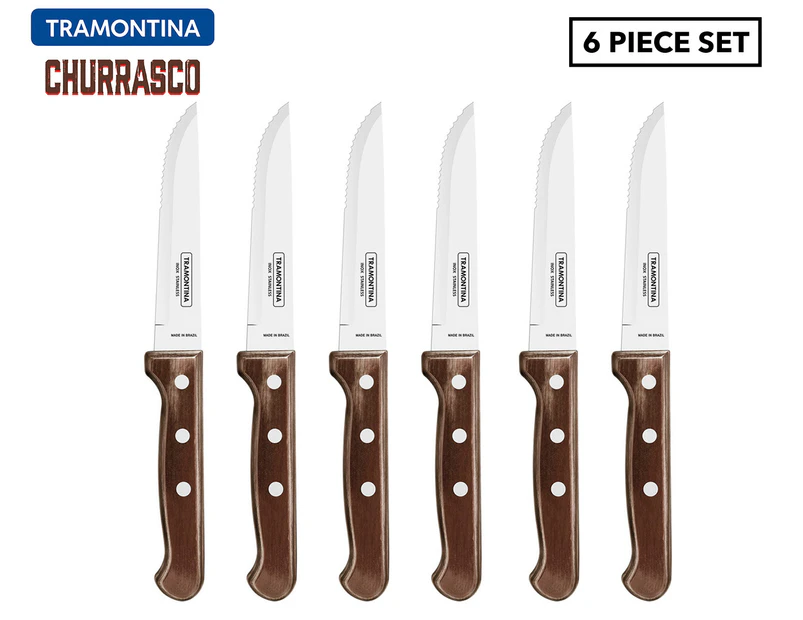 Set of 6 Tramontina Gaucho Jumbo Steak Knives