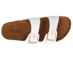 Verali Women's Xylo Buckle Slides - White