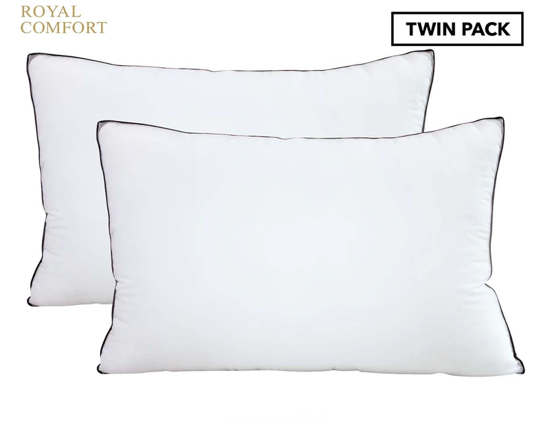 Royal Comfort Casa Decor Silk Blend Gusset Pillow Twin Pack