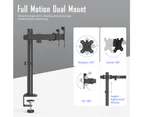 Dual Monitor Stand Full Motion Dual Mount Quick Insert Dynamic Height Adjustability for 13"-27" Screen Home Office
