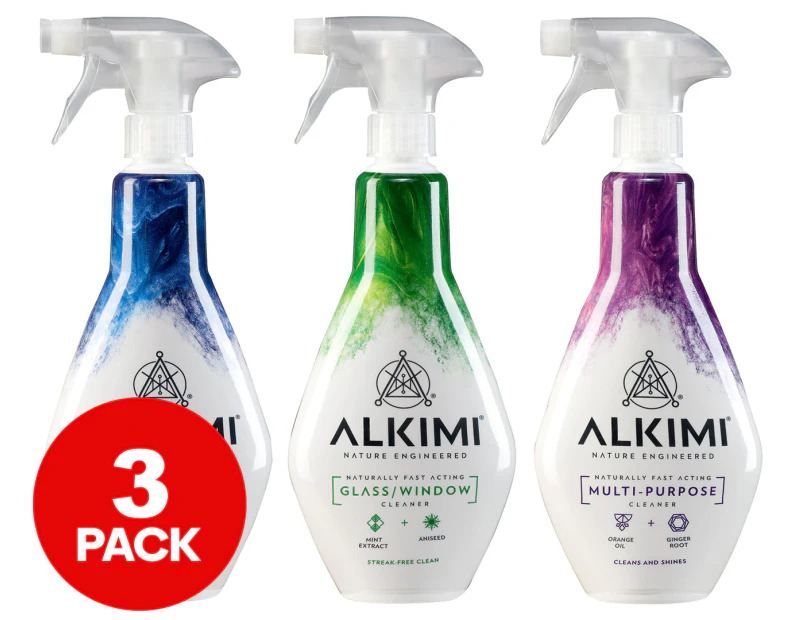 3 x 500mL Alkimi Cleaning Spray Mixed