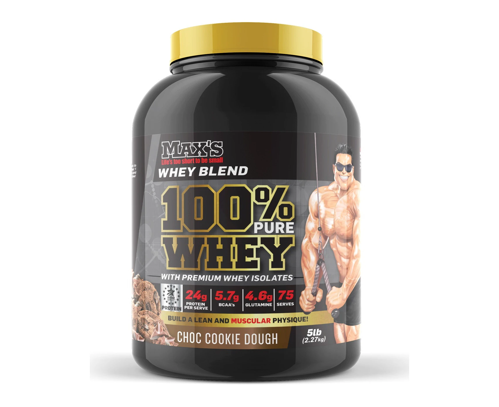 Maxs 100% Pure Whey 2.27kg - Choc Cookie Dough