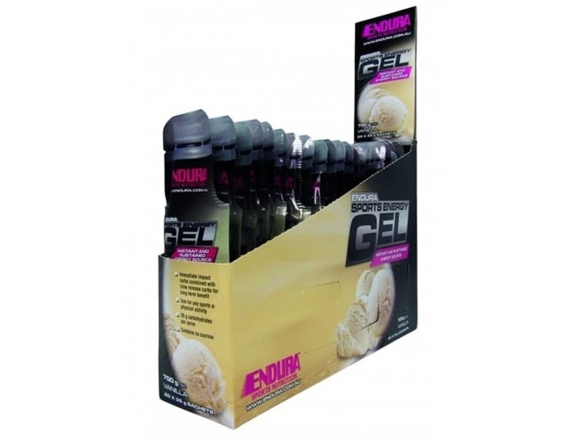 Endura Sports Nutrition Energy Gel - 20 x 35g Sachet Vanilla