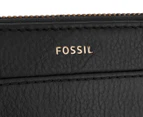 Fossil Jori Zip Clutch RFID Wallet - Black