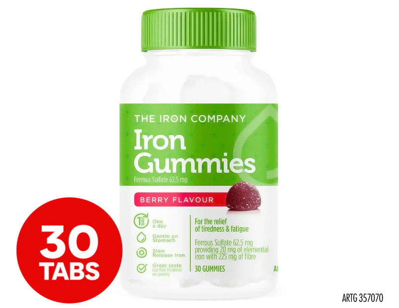 The Iron Company Iron Gummies Berry 30-Pack