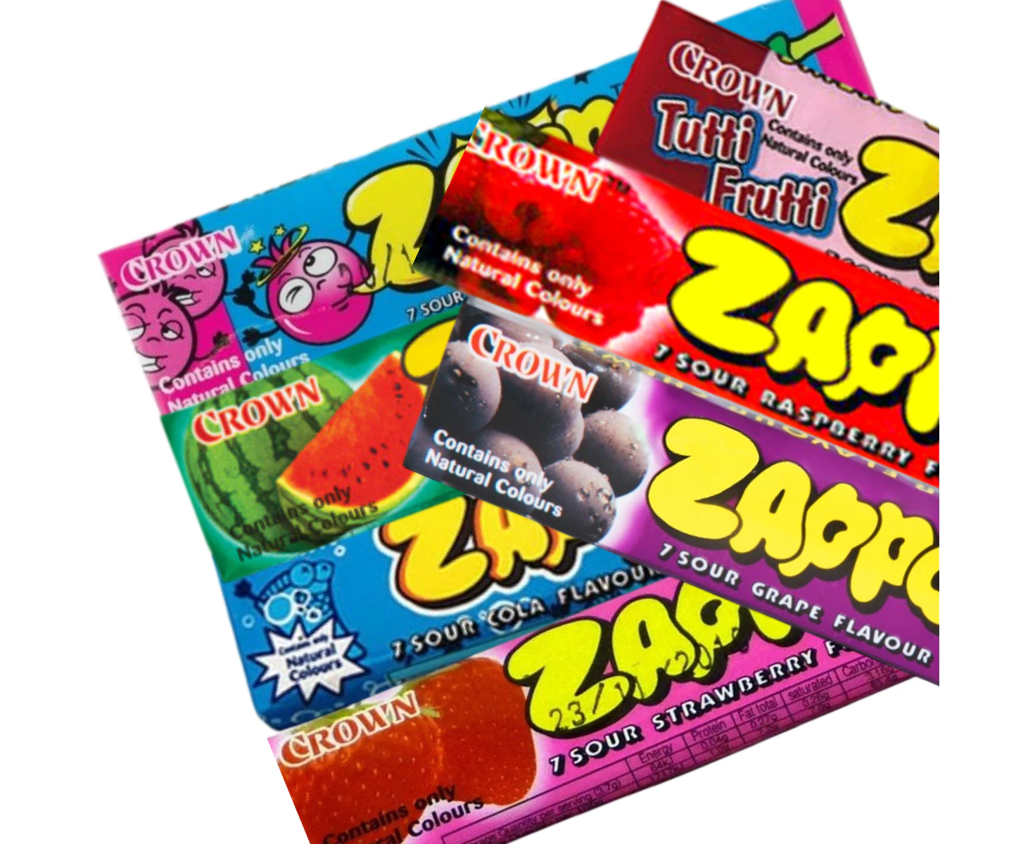 Zappo Chews 26g - 7 Assorted Flavours - 7 Pack