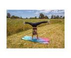 Microsuede Yoga Mat with Rubber Back | Colourful Polygon | 4.5 mm