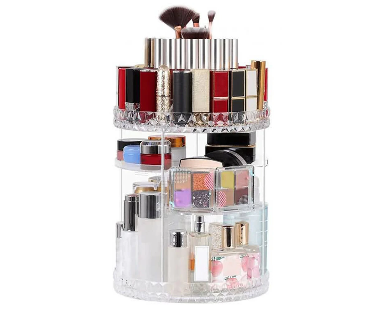 Rotating Makeup Organiser Storage Box Cosmetics Holder Display Stand Case