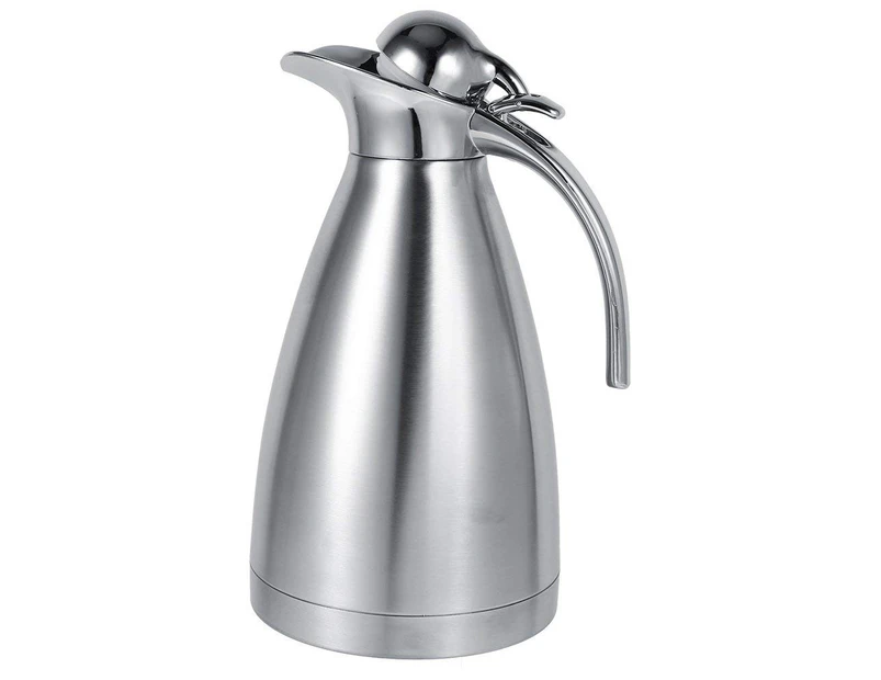 (Silver 1.5L) - 1.5L/2L Coffee Tea Pot Stainless Steel Double Wall Vacuum Insulated Pot Thermo Jug Hot Water Bottle(Silver 1.5L)