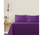 Justlinen 4 Piece 1200TC Ultra-Soft Microfibre King Bed Sheet Set - Purple