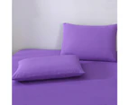 Justlinen 4 Piece 1200TC Ultra-Soft Microfibre King Bed Sheet Set - Purple