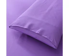 Justlinen-Linenova 4 Piece 1200TC Ultra-Soft Microfibre King Bed Sheet Set (Purple, King)