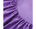 Justlinen-Linenova 4 Piece 1200TC Ultra-Soft Microfibre King Bed Sheet Set (Purple, King)