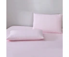 Justlinen-Linenova 4 Piece 1200TC Ultra-Soft Microfibre King Bed Sheet Set (Light Pink, King)