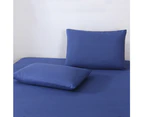 Justlinen-Linenova 4 Piece 1200TC Ultra-Soft Microfibre Queen Bed Sheet Set (Navy, Queen)