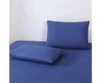 Justlinen 3 Piece 1200TC Ultra-Soft Microfibre King Single Bed Sheet Set - Navy