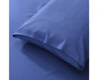 Justlinen-Linenova 4 Piece 1200TC Ultra-Soft Microfibre King Bed Sheet Set (Navy, King)