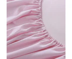 Justlinen-Linenova 4 Piece 1200TC Ultra-Soft Microfibre Queen Bed Sheet Set (Light Pink, Queen)