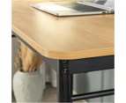 Zinus Retro Metal Office Desk/Table - Natural/Black