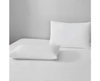 Justlinen-Linenova 3 Piece 1200TC Ultra-Soft Microfibre King Single Bed Sheet Set (White, King Single)