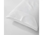 Justlinen-Linenova 4 Piece 1200TC Ultra-Soft Microfibre Double Bed Sheet Set (White, Double)