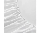 Justlinen-Linenova 3 Piece 1200TC Ultra-Soft Microfibre King Single Bed Sheet Set (White, King Single)