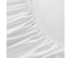 Justlinen - 3 Piece 1200TC Ultra-Soft Microfibre King Single Bed Sheet Set - White