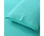 Justlinen-Linenova 4 Piece 1200TC Ultra-Soft Microfibre Queen Bed Sheet Set (Teal, Queen)