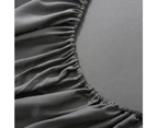 Justlinen-Linenova 4 Piece 1200TC Ultra-Soft Microfibre Queen Bed Sheet Set (Dark Grey, Queen)