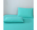 Justlinen-Linenova 3 Piece 1200TC Ultra-Soft Microfibre King Single Bed Sheet Set (Teal, King Single)