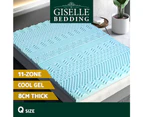 Giselle Bedding Memory Foam Mattress Topper 11-Zone 8cm Queen
