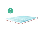 Giselle Bedding Memory Foam Mattress Topper 11-Zone 8cm Double