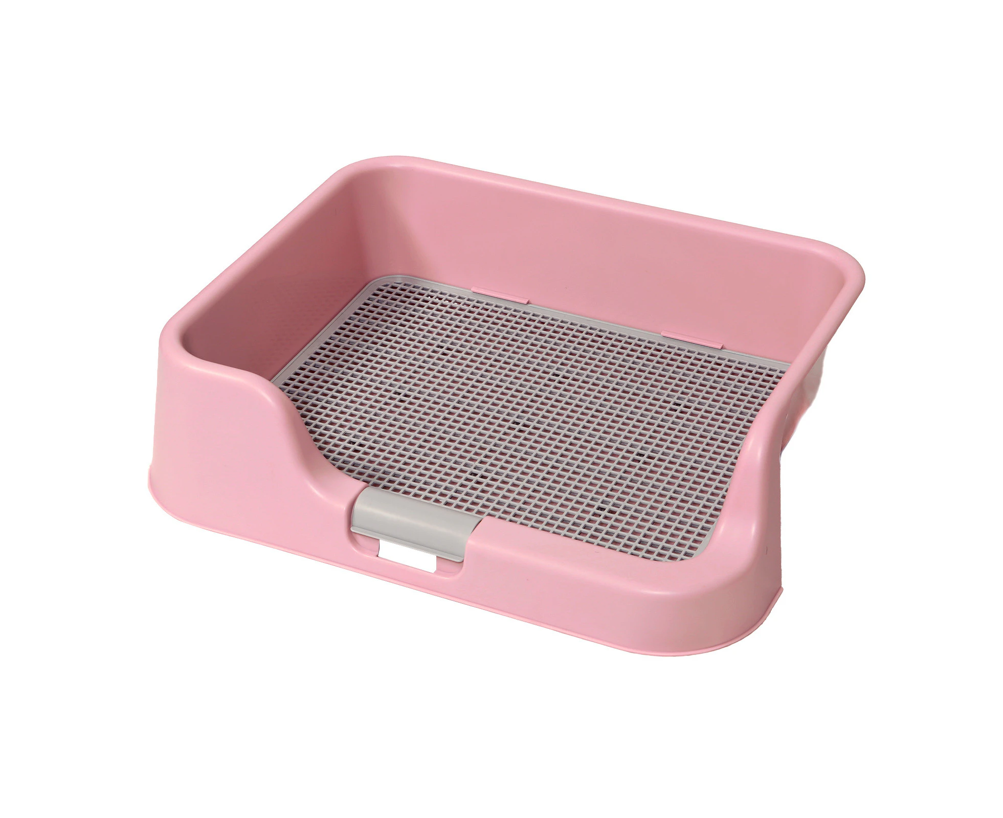 PS KOREA Pink Dog Pet Potty Tray Training Toilet Raised Walls T1