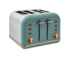Morphy Richards 1880W Accents Rose Gold 4 Slice Bread Toaster Food/Kitchen Teal