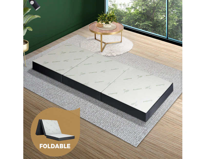 Bedra Folding Foam Mattress Sofa Bed Trifold Sleeping Mat Camping Cushion Single - Multi